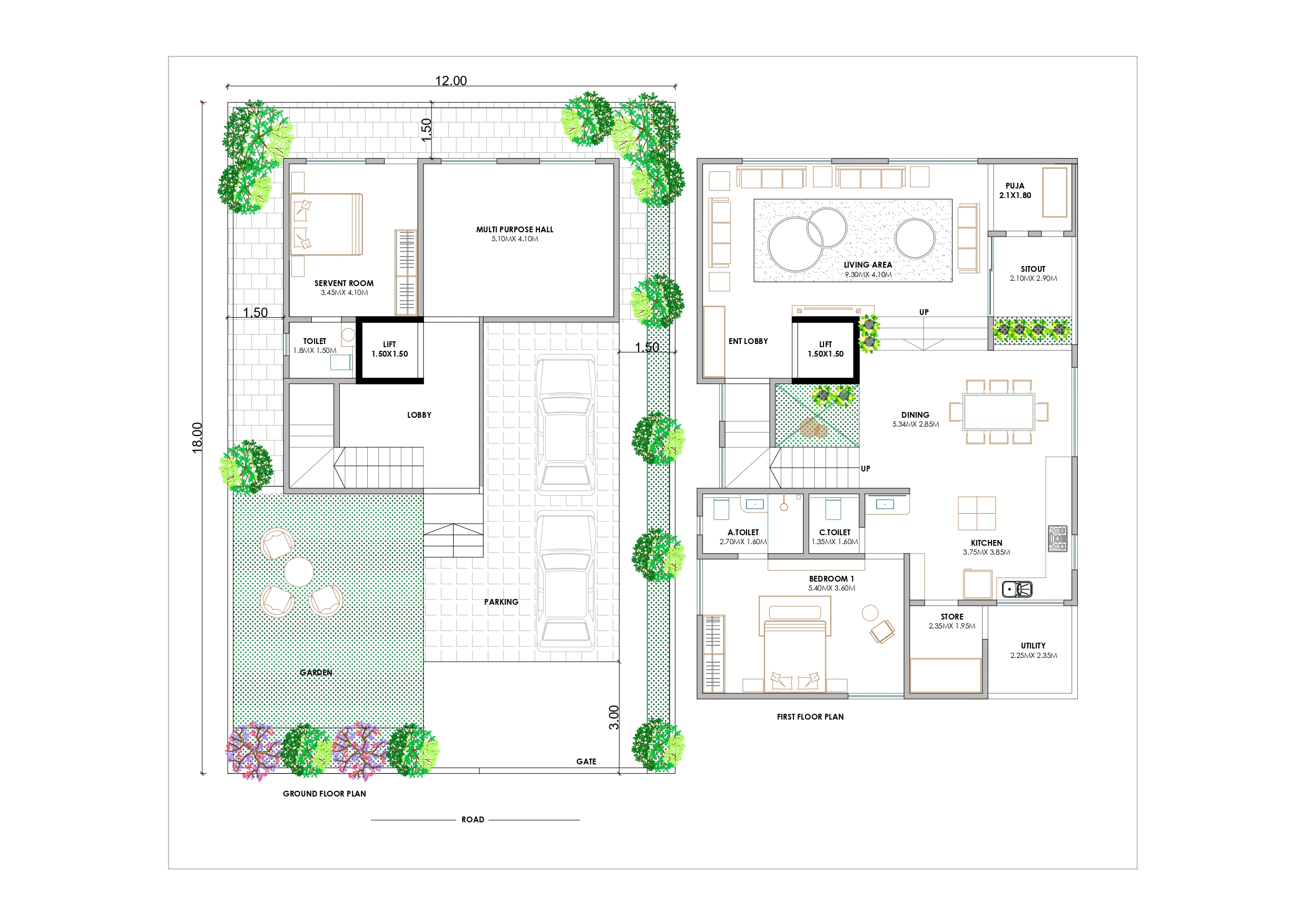 Ground and First Floor Plan Preview